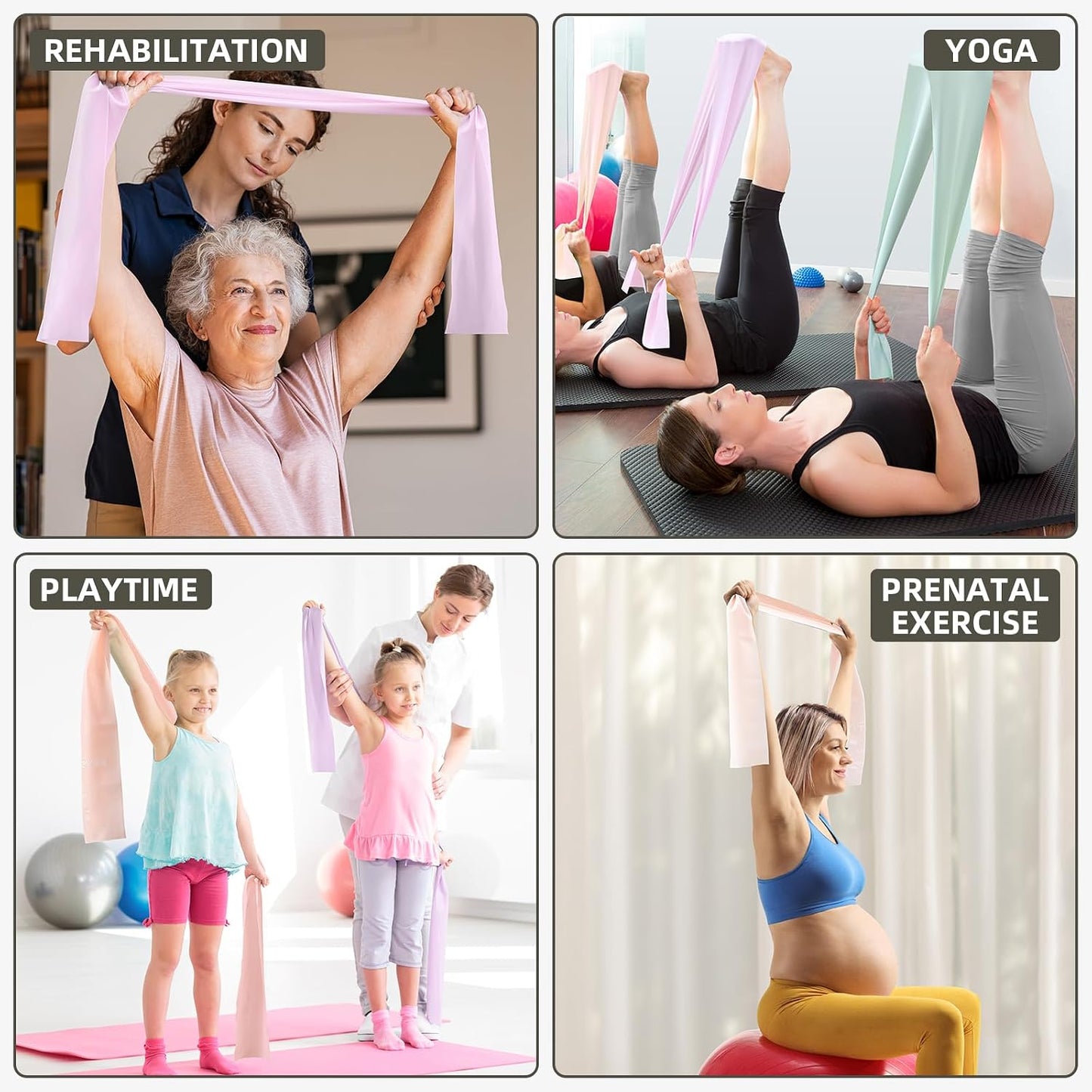 Resistance Bands for Working Out,   Stretch Bands for Pilates