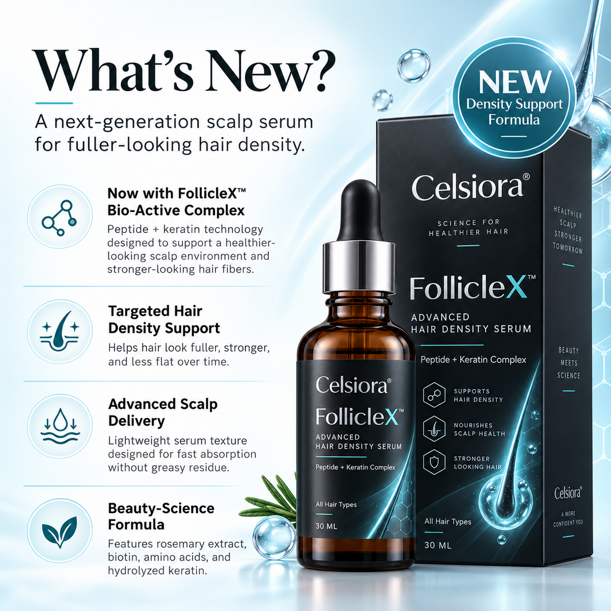 Celsiora® FollicleX™ Advanced Hair Density Serum